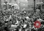 Image of English crowd celebrating V-E Day in Europe end of World War 2 London England United Kingdom, 1945, second 42 stock footage video 65675074354