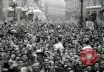 Image of English crowd celebrating V-E Day in Europe end of World War 2 London England United Kingdom, 1945, second 49 stock footage video 65675074354