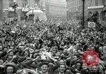 Image of English crowd celebrating V-E Day in Europe end of World War 2 London England United Kingdom, 1945, second 56 stock footage video 65675074354