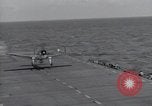 Image of F6F Hellcat fighters Pacific Ocean, 1944, second 15 stock footage video 65675074363