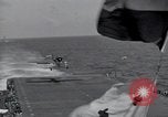Image of F6F Hellcat fighters Pacific Ocean, 1944, second 28 stock footage video 65675074363