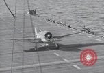 Image of F6F Hellcat fighters Pacific Ocean, 1944, second 43 stock footage video 65675074363