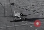 Image of F6F Hellcat fighters Pacific Ocean, 1944, second 44 stock footage video 65675074363