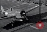 Image of F6F Hellcat fighters Pacific Ocean, 1944, second 52 stock footage video 65675074363