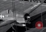 Image of F6F Hellcat fighters Pacific Ocean, 1944, second 55 stock footage video 65675074363