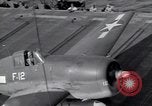 Image of F6F Hellcat fighters Pacific Ocean, 1944, second 57 stock footage video 65675074363