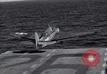 Image of F6F Hellcat fighter Pacific Ocean, 1944, second 4 stock footage video 65675074364