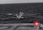 Image of F6F Hellcat fighter Pacific Ocean, 1944, second 5 stock footage video 65675074364