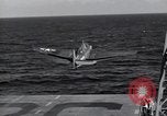 Image of F6F Hellcat fighter Pacific Ocean, 1944, second 6 stock footage video 65675074364