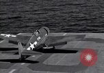 Image of F6F Hellcat fighter Pacific Ocean, 1944, second 35 stock footage video 65675074364