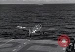 Image of F6F Hellcat fighter Pacific Ocean, 1944, second 37 stock footage video 65675074364