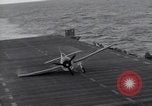 Image of F6F Hellcat fighter Pacific Ocean, 1944, second 26 stock footage video 65675074365