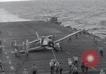 Image of F6F Hellcat fighter Pacific Ocean, 1944, second 32 stock footage video 65675074365