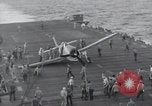 Image of F6F Hellcat fighter Pacific Ocean, 1944, second 43 stock footage video 65675074365