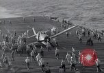 Image of F6F Hellcat fighter Pacific Ocean, 1944, second 55 stock footage video 65675074365