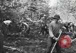 Image of Civilian Conservation Corps constructing roads and bridges United States USA, 1936, second 33 stock footage video 65675074627