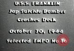 Image of USS Franklin CV-13 kamikaze attack Pacific Ocean, 1944, second 6 stock footage video 65675074706