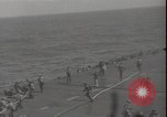 Image of deck of American carrier Pacific Ocean, 1944, second 10 stock footage video 65675074710