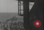 Image of deck of American carrier Pacific Ocean, 1944, second 49 stock footage video 65675074710