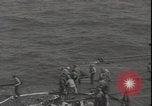 Image of deck of American carrier Pacific Ocean, 1944, second 53 stock footage video 65675074710