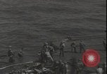 Image of deck of American carrier Pacific Ocean, 1944, second 57 stock footage video 65675074710