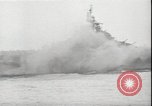 Image of USS Hancock CV-19 burning from kamikaze strike Pacific Ocean, 1945, second 12 stock footage video 65675074716