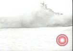 Image of USS Hancock CV-19 burning from kamikaze strike Pacific Ocean, 1945, second 15 stock footage video 65675074716