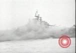 Image of USS Hancock CV-19 burning from kamikaze strike Pacific Ocean, 1945, second 25 stock footage video 65675074716