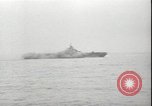 Image of USS Hancock CV-19 burning from kamikaze strike Pacific Ocean, 1945, second 28 stock footage video 65675074716