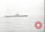 Image of USS Hancock CV-19 burning from kamikaze strike Pacific Ocean, 1945, second 37 stock footage video 65675074716
