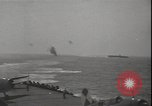 Image of planes on deck Pacific Ocean, 1945, second 28 stock footage video 65675074717
