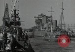 Image of tug boats moving the USS West Virginia after initial repairs in Pearl  Oahu Hawaii USA, 1942, second 33 stock footage video 65675074763