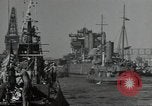 Image of tug boats moving the USS West Virginia after initial repairs in Pearl  Oahu Hawaii USA, 1942, second 35 stock footage video 65675074763