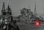 Image of tug boats moving the USS West Virginia after initial repairs in Pearl  Oahu Hawaii USA, 1942, second 37 stock footage video 65675074763