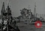 Image of tug boats moving the USS West Virginia after initial repairs in Pearl  Oahu Hawaii USA, 1942, second 41 stock footage video 65675074763