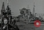 Image of tug boats moving the USS West Virginia after initial repairs in Pearl  Oahu Hawaii USA, 1942, second 42 stock footage video 65675074763