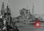 Image of tug boats moving the USS West Virginia after initial repairs in Pearl  Oahu Hawaii USA, 1942, second 45 stock footage video 65675074763
