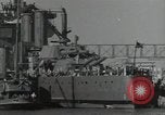 Image of tug boats moving the USS West Virginia after initial repairs in Pearl  Oahu Hawaii USA, 1942, second 57 stock footage video 65675074763