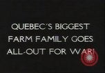 Standbild größte Bauernhof der Familie Quebec Kanada, 1942, aus Sekunde 5 historischem Filmmaterial Videoclip 65675074801