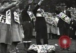 Image of Pacifist anti-war demonstrators 1930s United States USA, 1936, second 26 stock footage video 65675074810