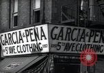 Image of Cuban and Puerto Rican hispanic stores in Harlem 1940 New York United States USA, 1939, second 52 stock footage video 65675074861
