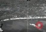 Standbild Luftaufnahmen der Insel Küste bei der Anlandung Angaur Palau Inseln, 1944, aus Sekunde 45 historischem Filmmaterial Videoclip 65675074875