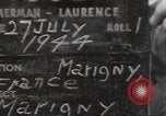 Image 1re Division des soldats Marigny France, 1944, de la seconde 25 séquences d'archives historiques vidéo 65675075105