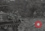 Image of cutting through hedgerows with tanks Marigny France, 1944, second 55 stock footage video 65675075114