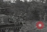 Image of cutting through hedgerows with tanks Marigny France, 1944, second 57 stock footage video 65675075114