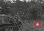 Image of cutting through hedgerows with tanks Marigny France, 1944, second 58 stock footage video 65675075114