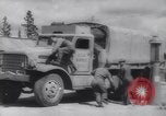 Image of convoy of trucks Alaska USA, 1943, second 51 stock footage video 65675075238