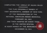 Standbild Rodman Wanamaker kennen Expedition Flagge Anhebung Zeremonie New York United States USA, 1913, aus Sekunde 23 historischem Filmmaterial Videoclip 65675075277