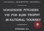 Image of horseshoe tossers Chicago Illinois USA, 1930, second 1 stock footage video 65675075490