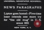 Image of Sir Thomas Lipton New York United States USA, 1930, second 10 stock footage video 65675075491